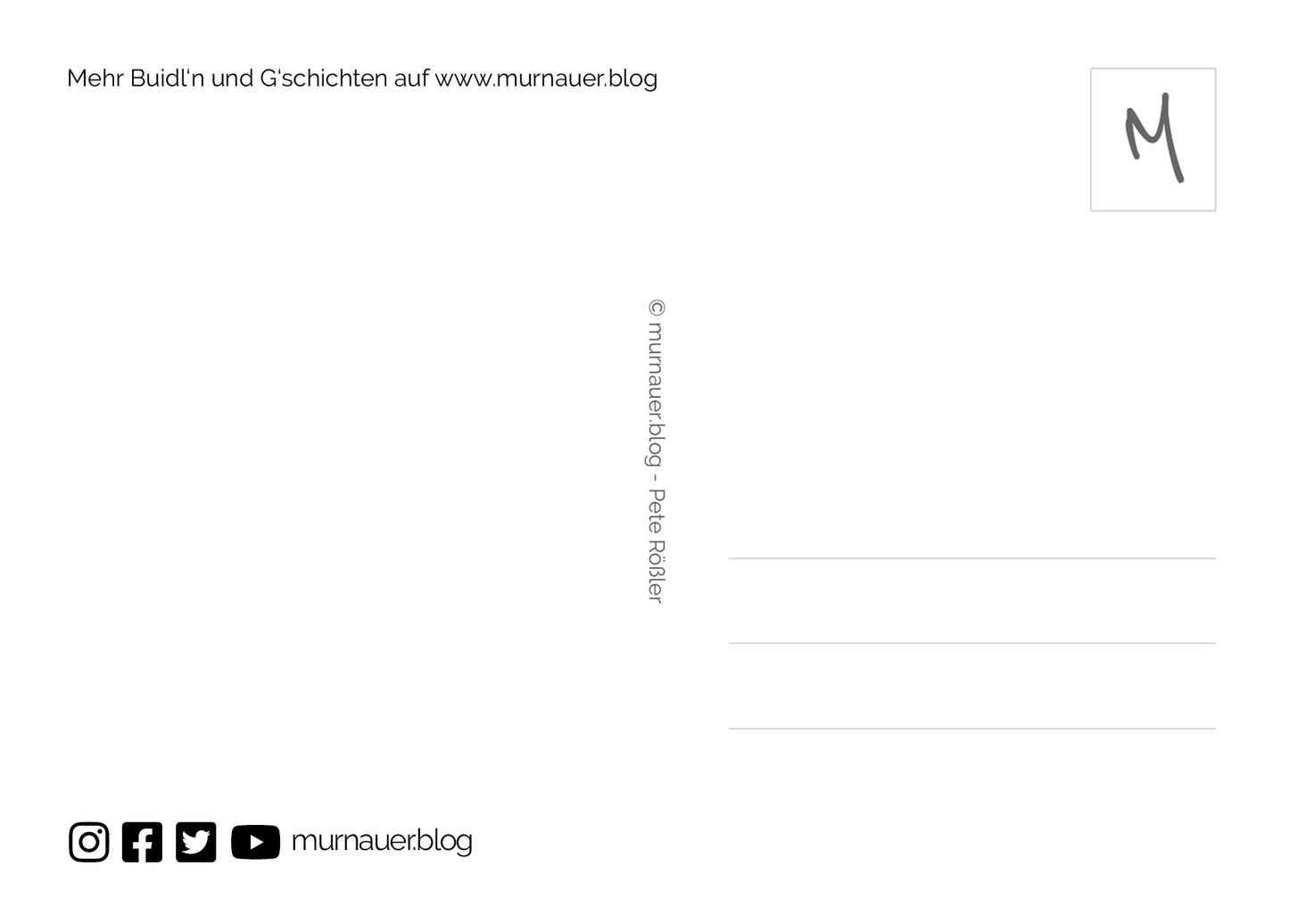Postkarten „Murnau am Staffelsee“ (5 Stück, Din A6)